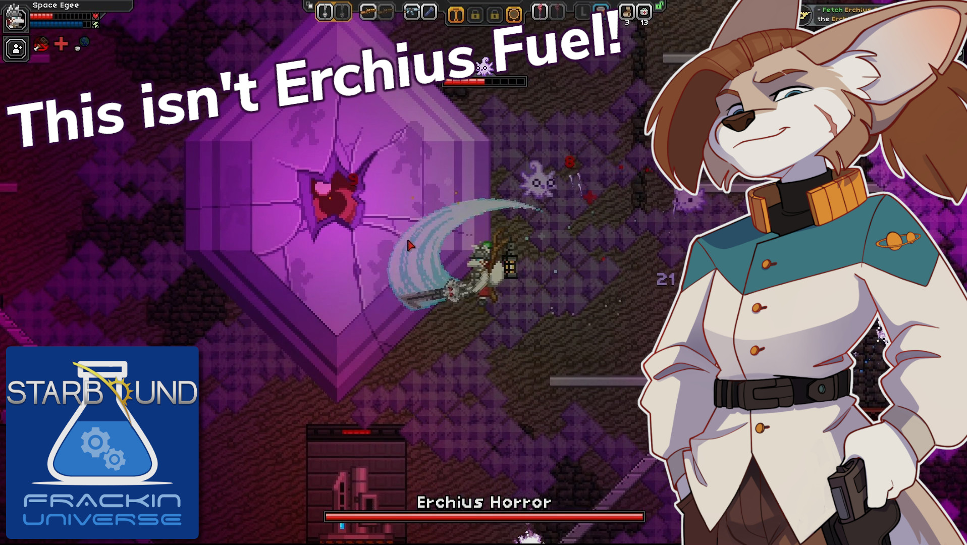 Space Egee Searches For Starship Fuel At Erchius Mining Facility